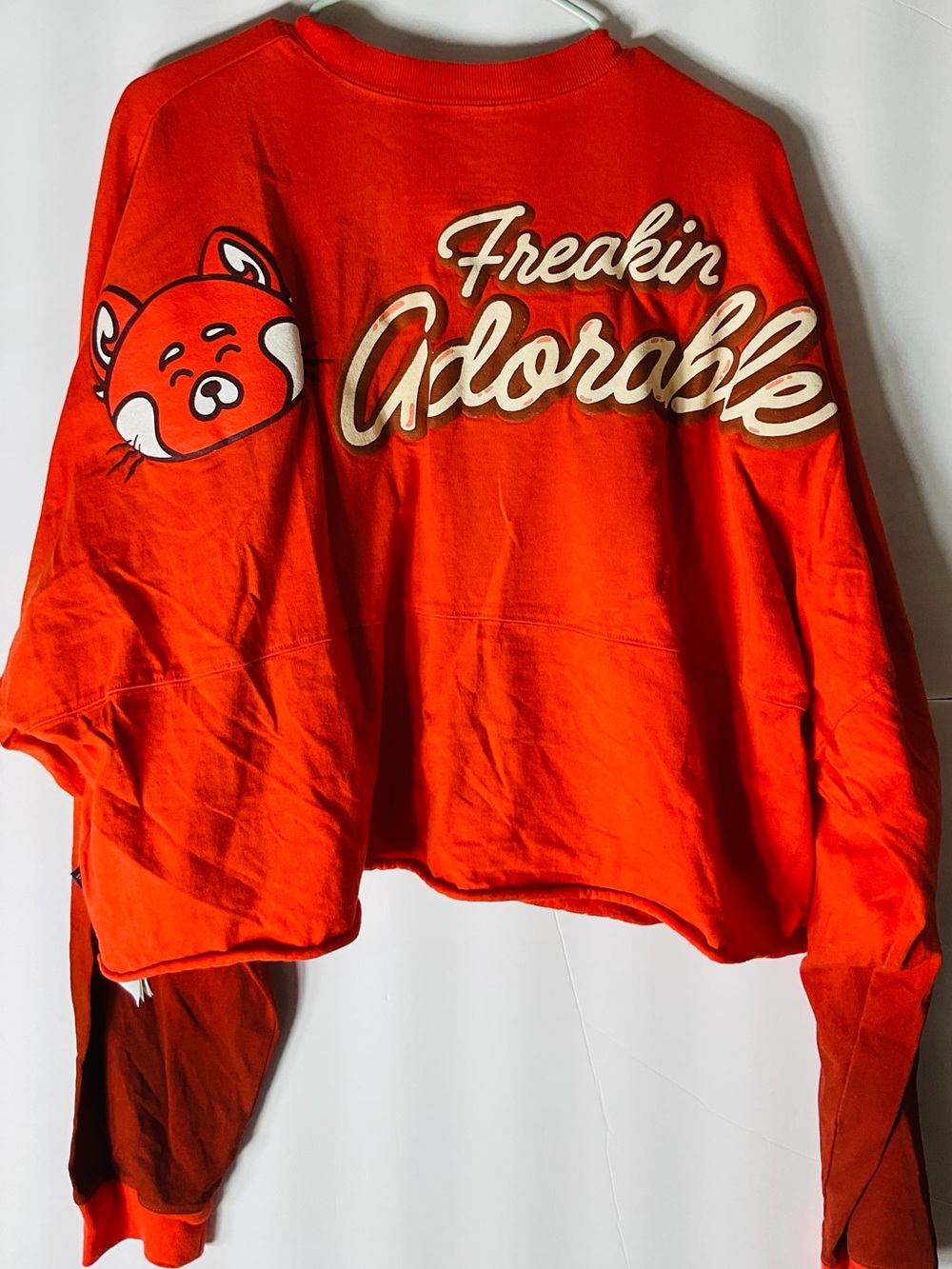 Disney Turning Red Spirit Jersey Adult XXL Cropped Red Panda Freakin Adorable